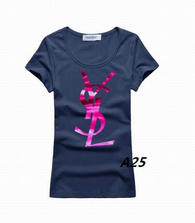 YSL short round collar T woman S-XL-184